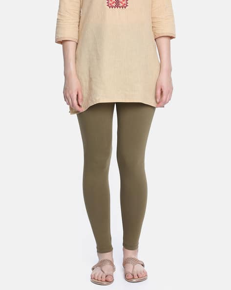 Myntra Dollar Missy Missy Leggings Ankle Length Buy Green Leggings - Main Image