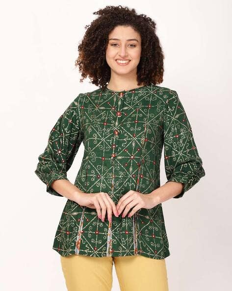 FUTURO Women Embroidered Regular Fit Round-Neck Top