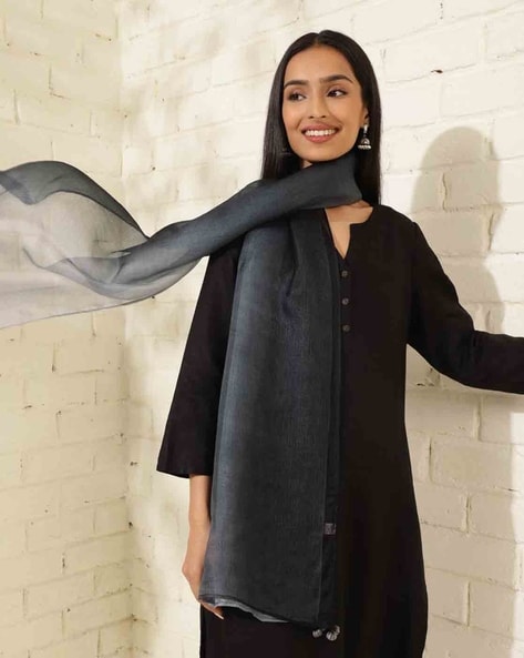 Women Ombre-Dyed Stole with Tassels Price in India