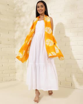 fabindia Tie & Dye Silk Stole-picture-25