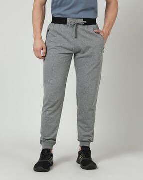 Men Logo Print High-Rise Joggers-image-22