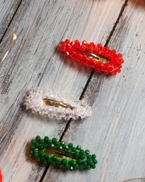 Choko Pack of 3 Embellished Hair Clips