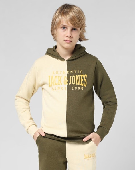 Buy Green Sweatshirts Hoodie for Boys by Jack Jones Online Ajio