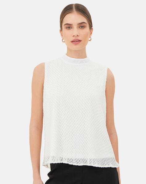 Kazo Women Printed Regular Fit Top with Tie-Up