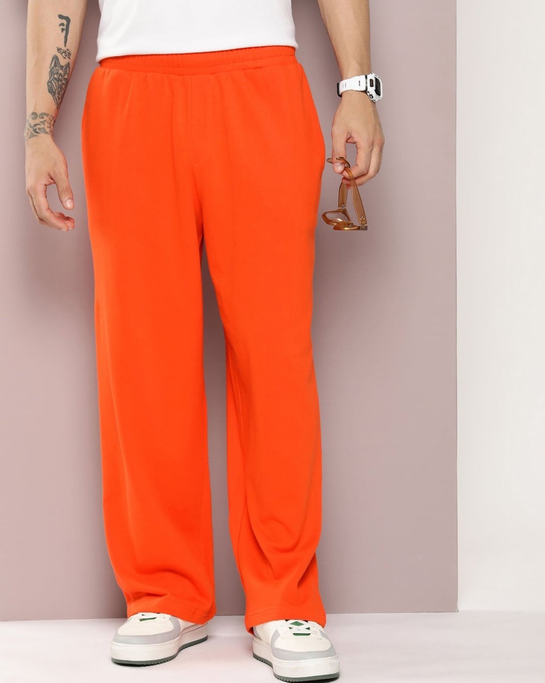 Men Mid Rise Loose Fit Track Pants