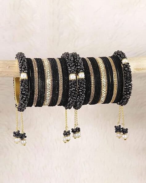 Churi Black Bangles Metal DigiRake 14 Metal Bangles For Women Black Color  Chudi Set Fancy Chudiyan Churi Set For Wedding Traditional Bangles For  Girls