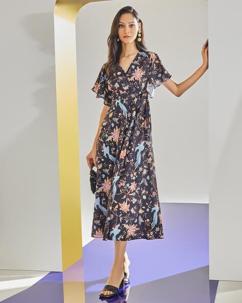Women Floral Print A-Line Dress