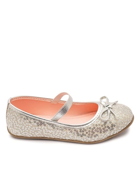 Ballerina Shoes Silver Sparkly Shoes For Girls Girls Embellished