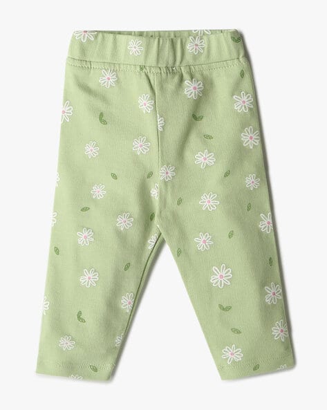 Buy Green Leggings for Girls by LITTLE KANGAROOS Online