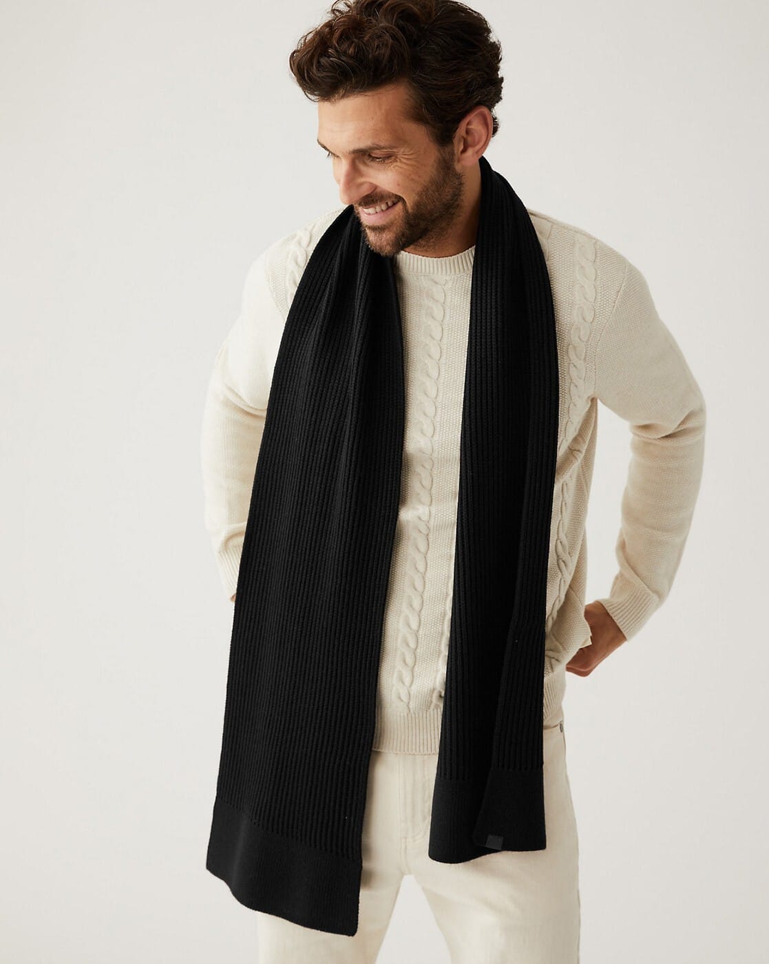 Knitted Textured Scarf