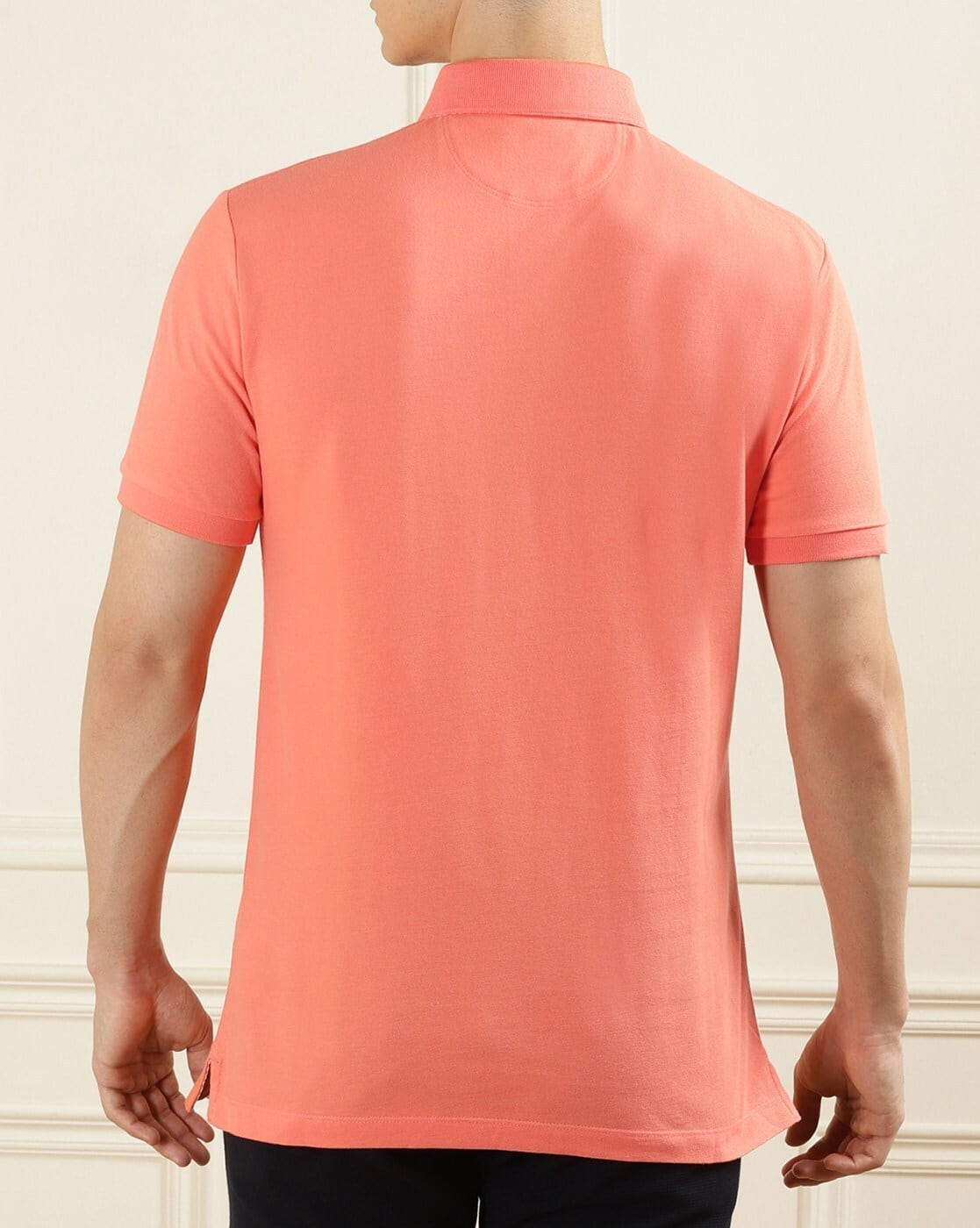 Buy Hackett London Logo Print Polo T-Shirt Pink Color Men AJIO