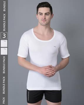 dollar bigboss Pack of 3 Men Regular Scoop-Neck Vests-picture-16