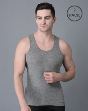 dollar bigboss Pack of 2 Men Regular Scoop-Neck Vests-picture-16