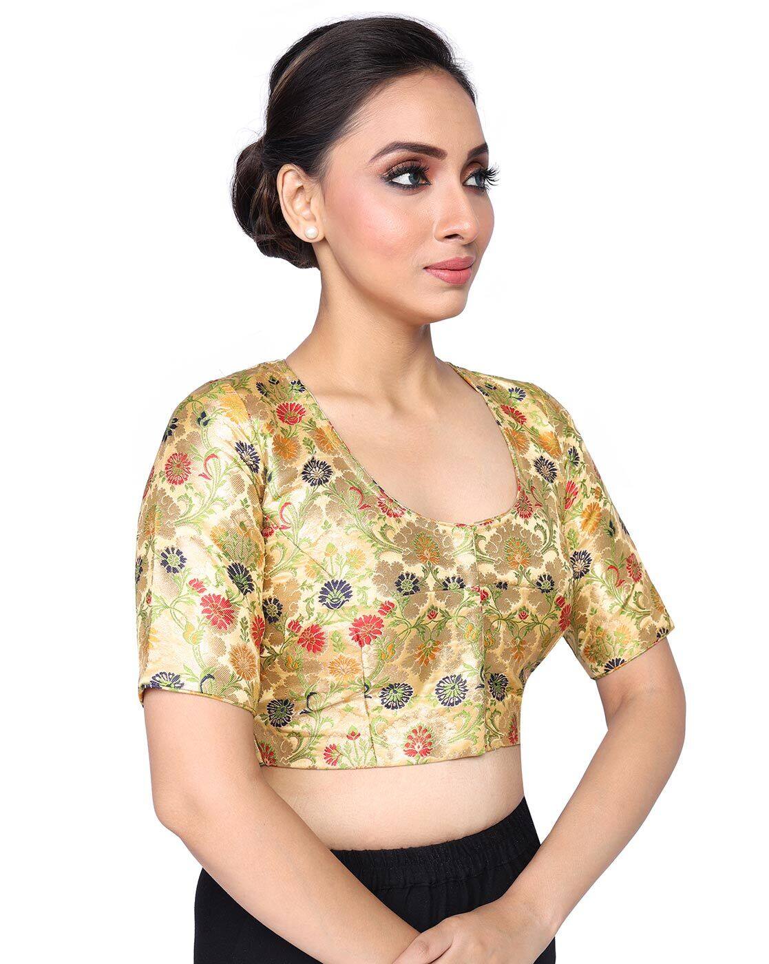 René Blooming Flower Top Buy RENE Front-Open Blouse with Floral Online | Ajio.com
