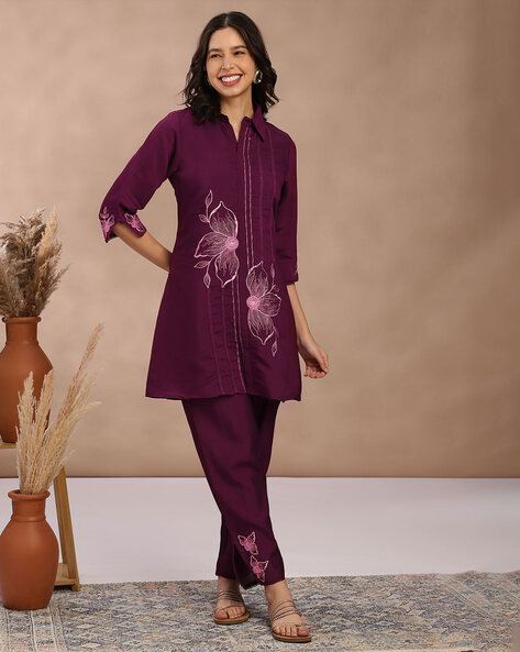 Buy Purple Co ord Sets for Women by FABMORA Online Ajio