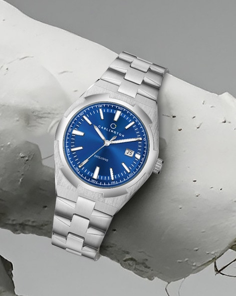 Exclusive 8877 Steel Blue Analogue Watch