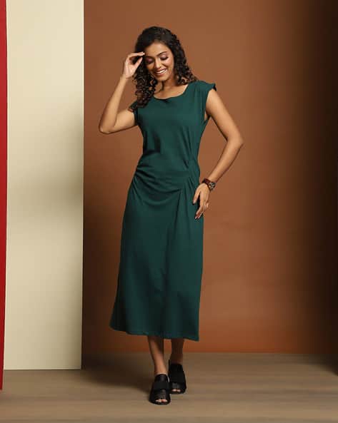 Buy Emerald green Dresses for Women by Baawri Online