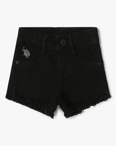 Buy Black Shorts 3/4ths for Girls by Polo Online