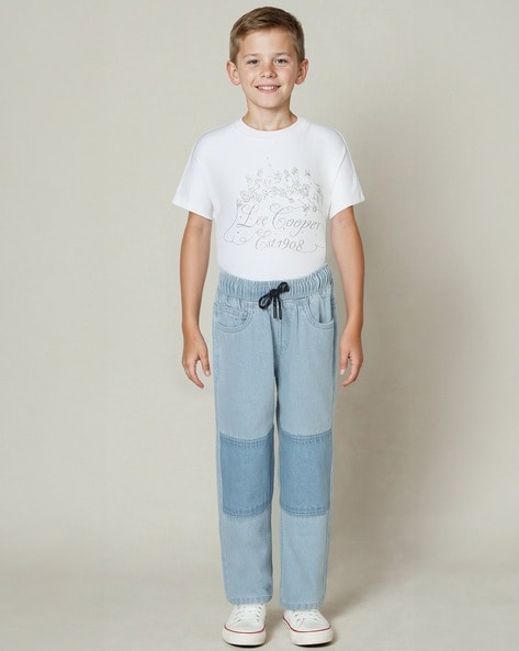 Boys Panelled Relaxed Fit Jeans