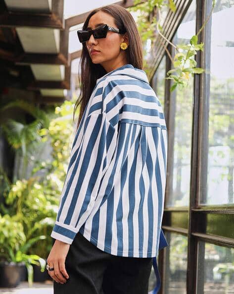 female striped shirt