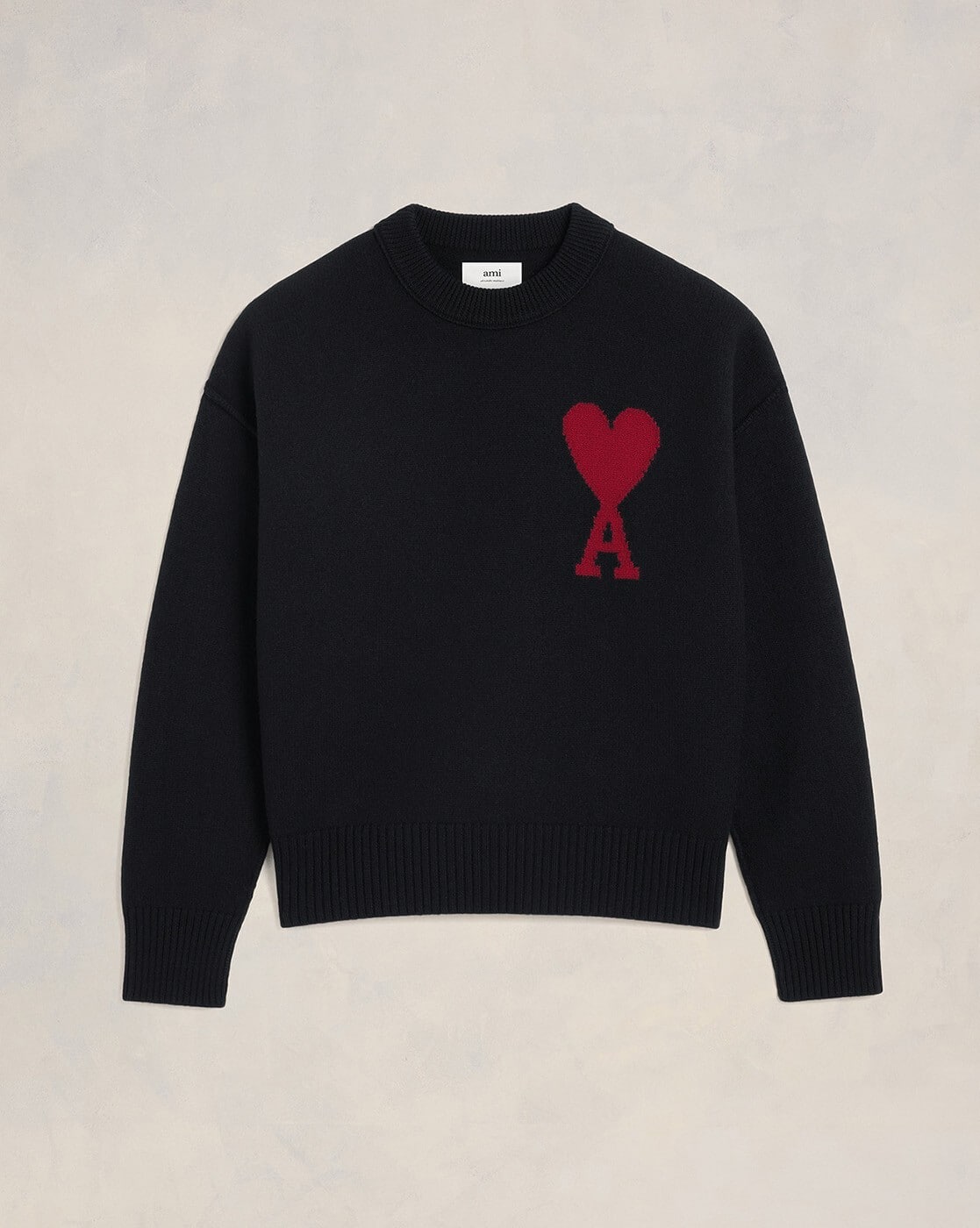 Ami Paris ニット Buy Ami Paris Ami De Coeur Wool Regular Fit Pullover | Black Color