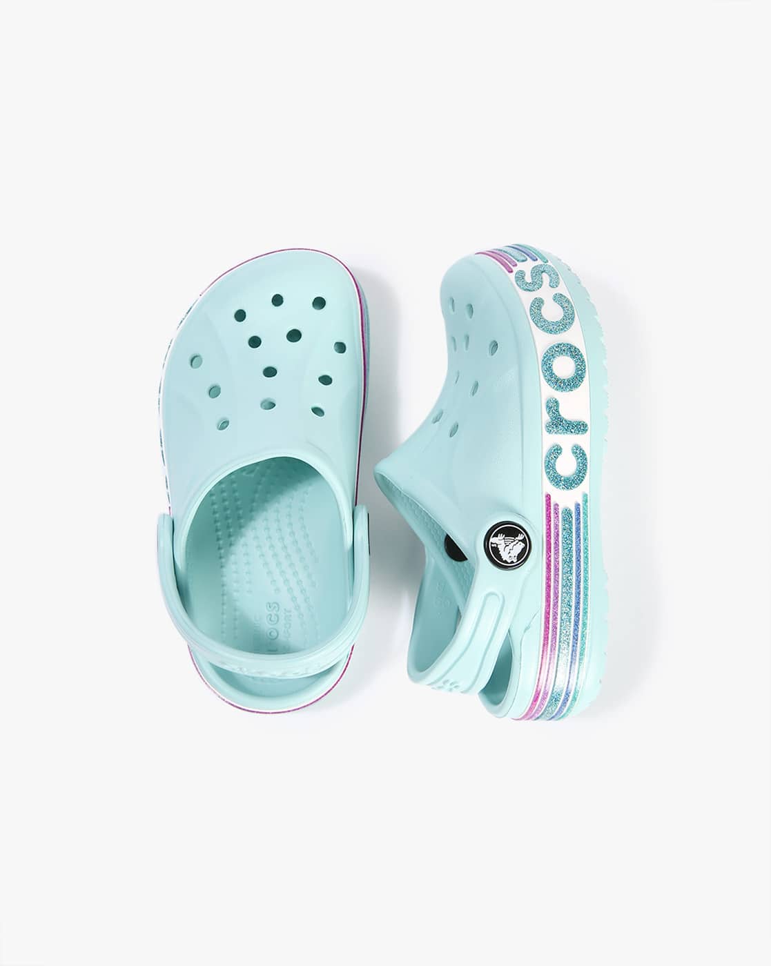 Teal Crocs Shoe Model Crocs Swiftwater Webbing Tropical Teal Women