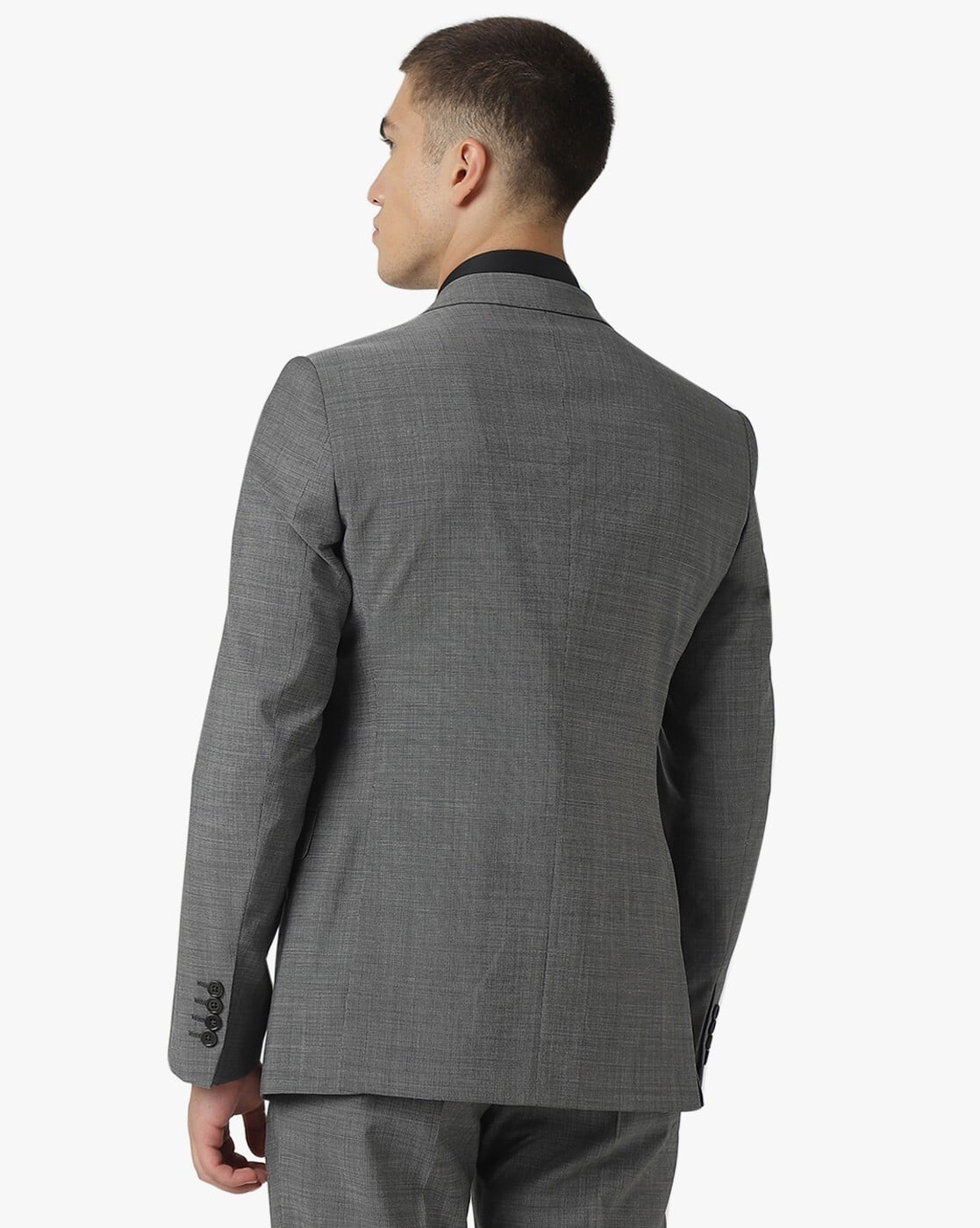 Buy EMPORIO ARMANI Single-Breasted Suit Set | Grey Color Men