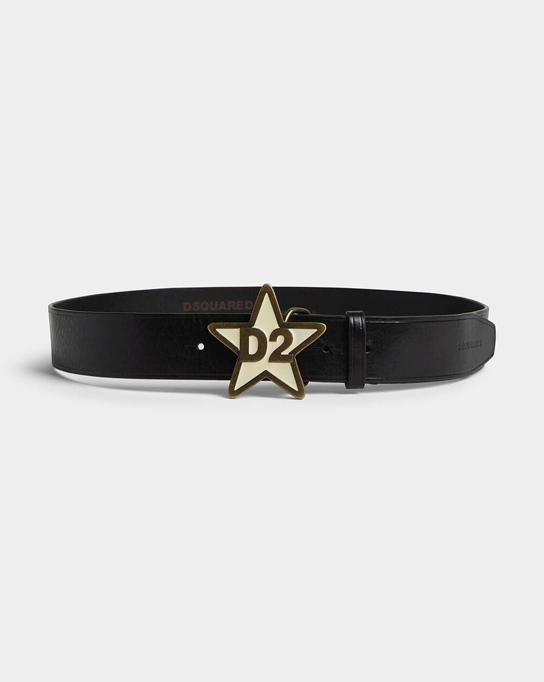 Buy Dsquared2 Plaque Logo Belt | Black Color Men | AJIO LUXE