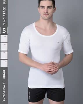 Solid Half-Sleeve Vest-image-33
