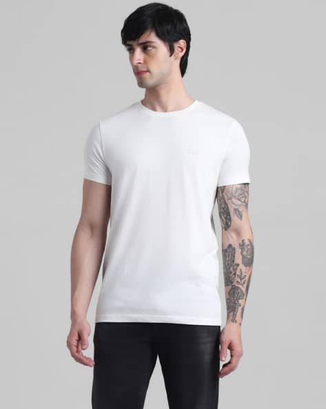 Tシャツ・カットソー MALO WHITE COTTON T-SHIRT Buy White Tshirts for Men by Jack & Jones Online | Ajio.com