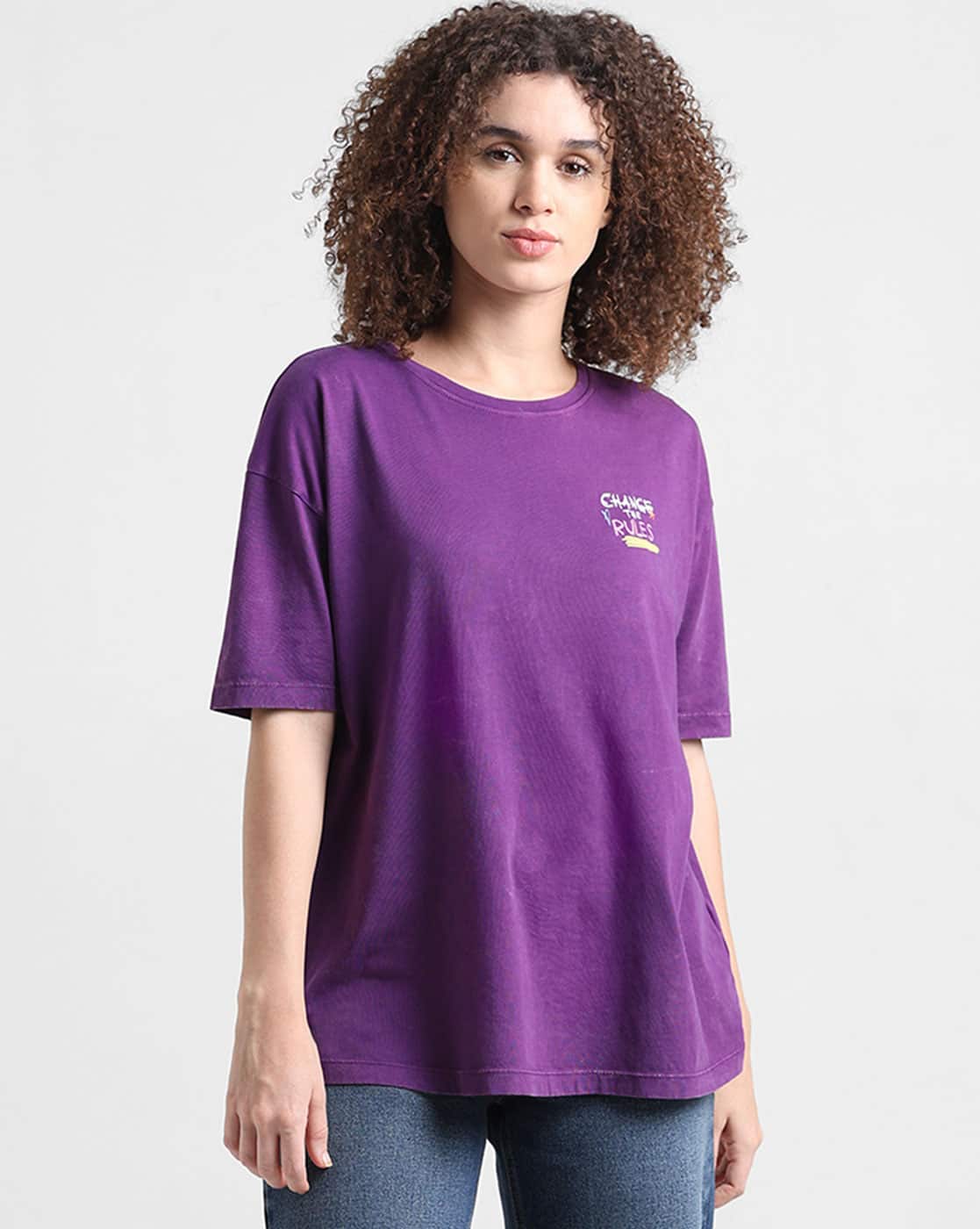 Buy Purple Tshirts for Women by ONLY Online | Ajio.com