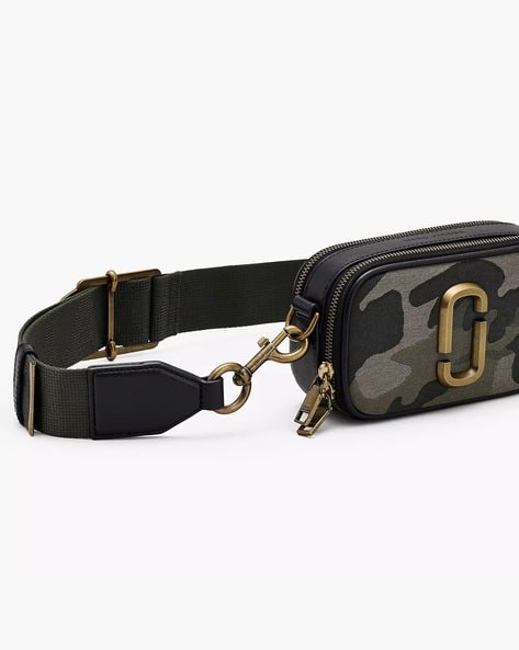 【Marc Jacobs】The Camo Jacquard Snapshot Marc Jacobs The Camo Jacquard Snapshot Camera Bag | Green