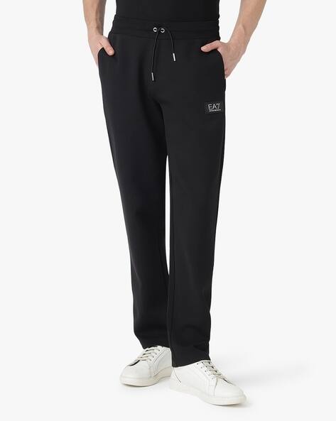 Full Length Patch Logo Regular Fit Drawstrings Lounge Pants
