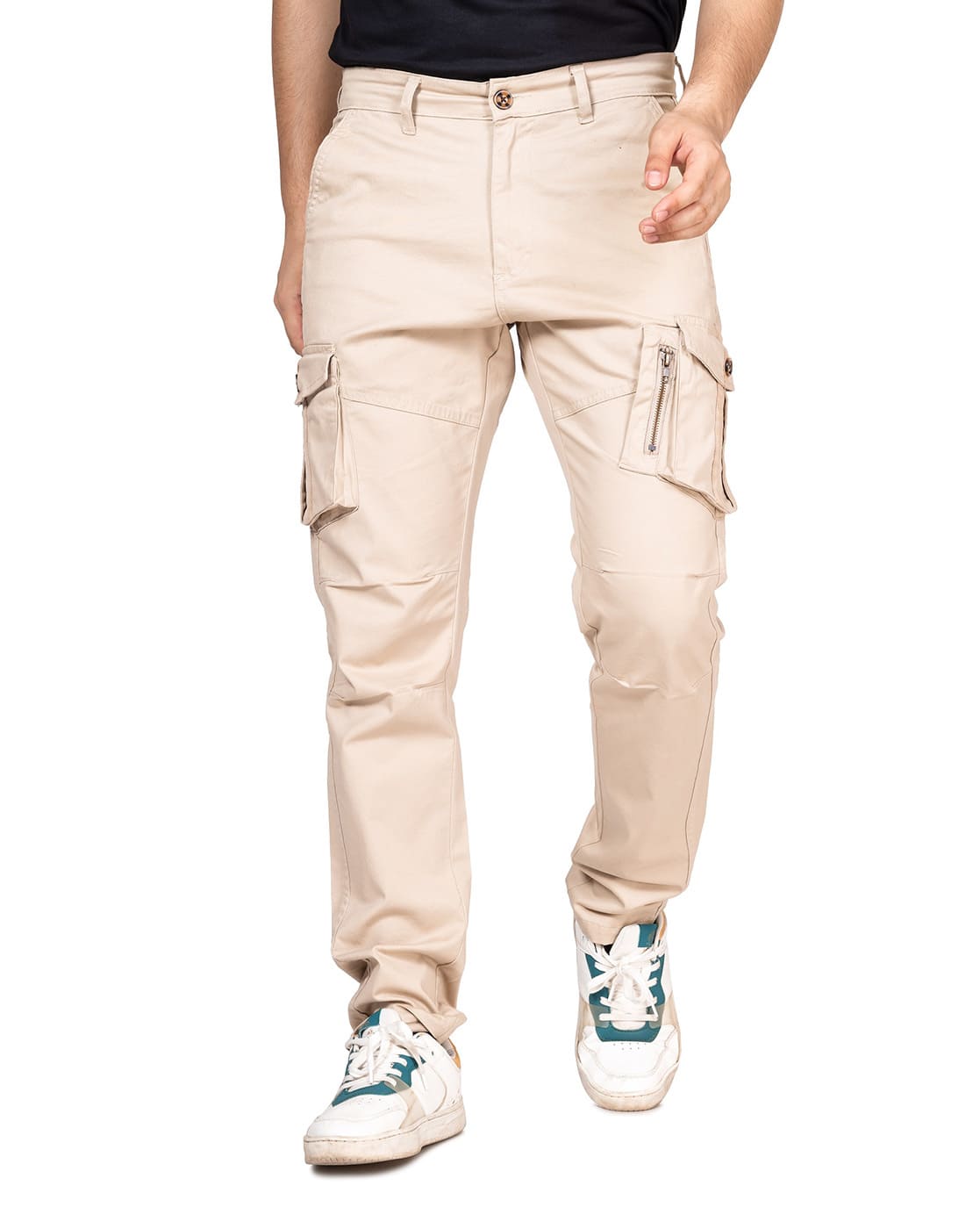 Tbs Pantalon Chino Cargo Homme Buy Beige Trousers Pants For Men By