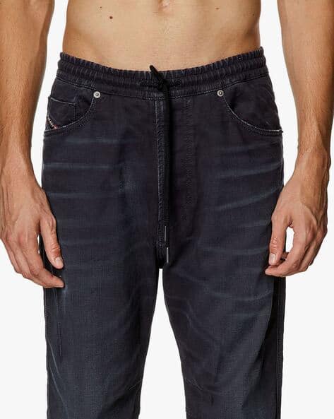 Buy DIESEL 2040 D-Amage Jogg Tapered Fit Jeans | Black Color Men  