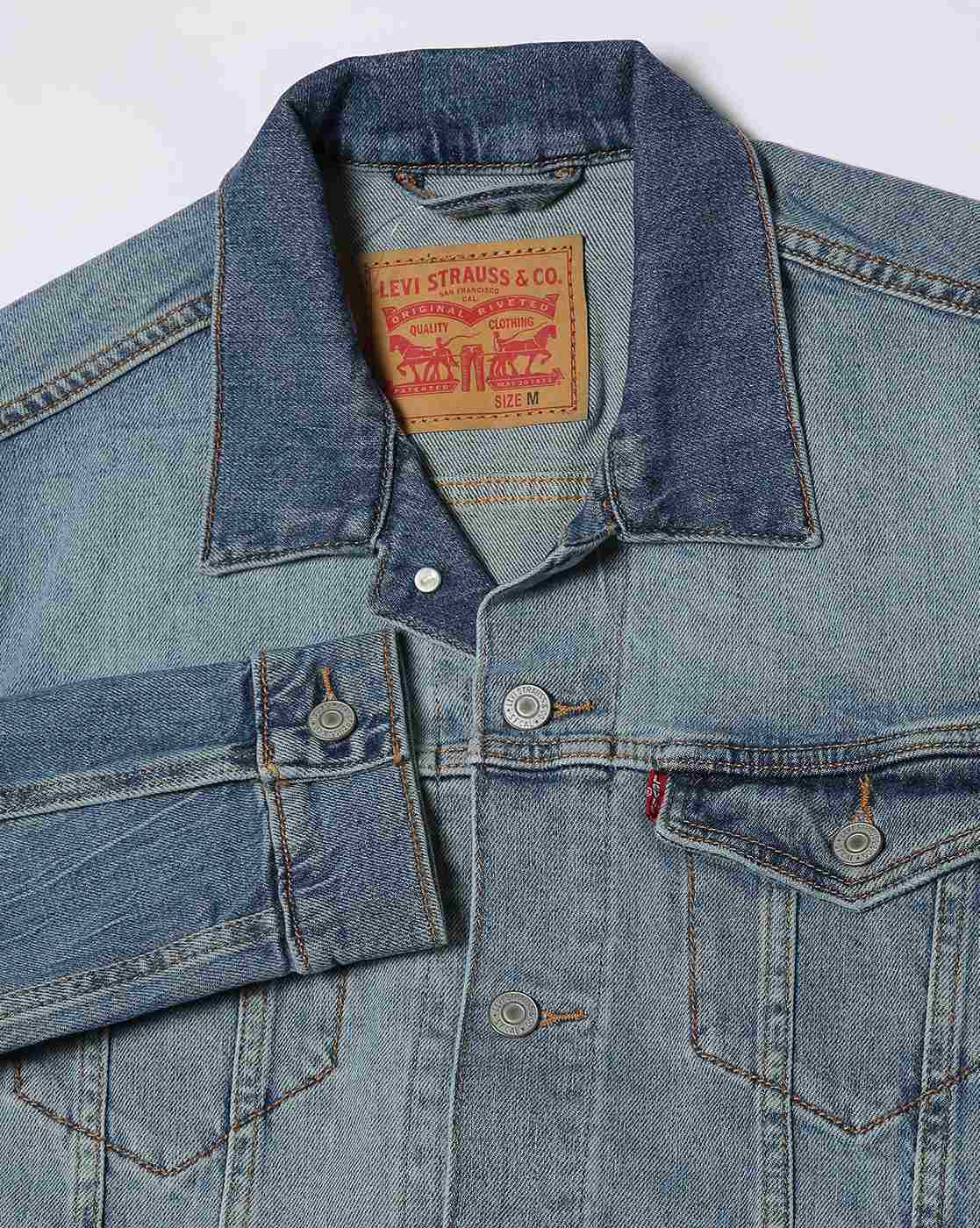 Men Light-Wash Regular Fit Denim Jacket