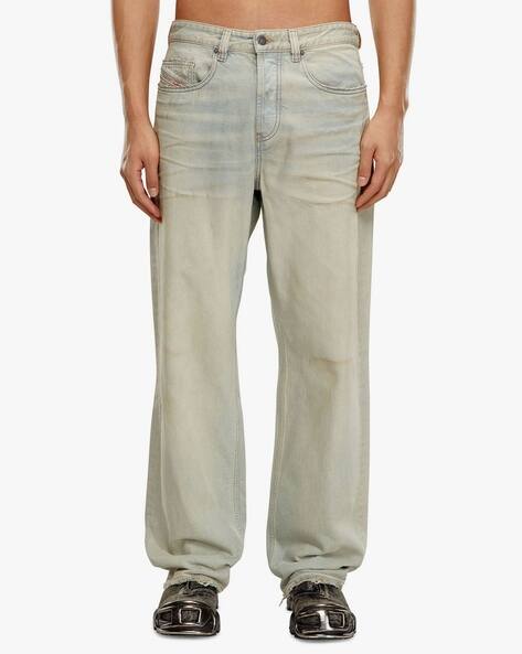 Buy DIESEL 2001 D-Macro Straight Fit Jeans | Blue Color Men | AJIO 
