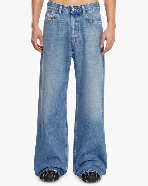 Buy DIESEL 1996 D-Sire Straight Fit Cotton Jeans | Blue Color Men 