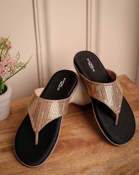 SHEZONE Flat Sandals with Synthetic upper