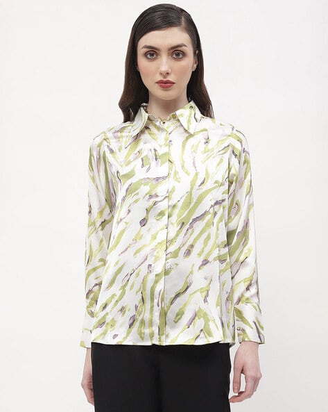 MADAME Women Abstract Print Relaxed Fit Shirt