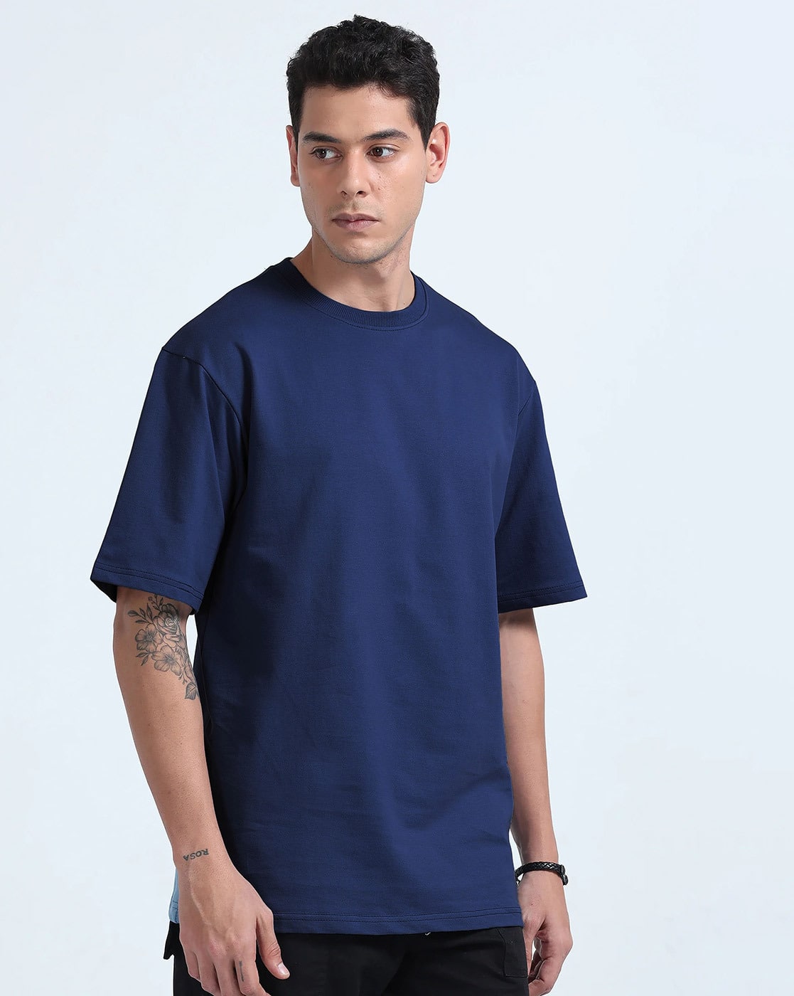 Buy Navy Blue Tshirts for Men by MISCHIEF MONKEY Online | Ajio.com