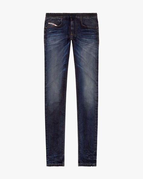Buy DIESEL Men 2030 D-Krooley Jogg Tapered Fit Jeans | Navy Blue