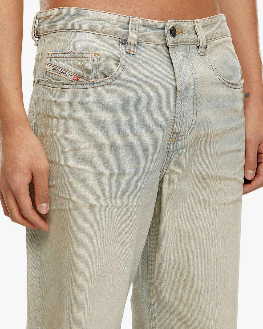 Buy DIESEL 2001 D-Macro Straight Fit Jeans | Blue Color Men | AJIO 