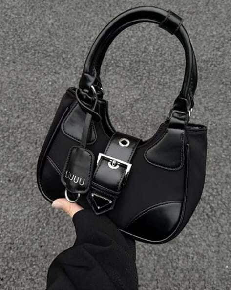 Styli Women Belt Buckle Closure Shoulder Bag