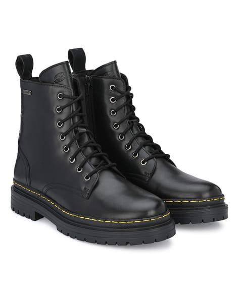 Zip-Up Ankle-Length Combat Boots