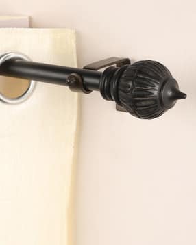 the decor mart Extendable Curtain Rod with Finials Set-picture-19