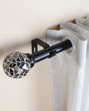the decor mart Extendable Curtain Rod with Finials Set-picture-29