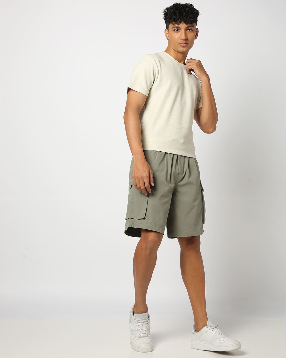 Buy Olive Green Shorts & 3/4ths for Men by YOUSTA Online | Ajio.com