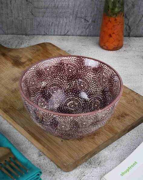 The Decor Mart Printed Ceramic Serving Bowl