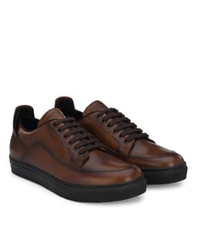 Panelled Lace-Up Sneakers-image-9